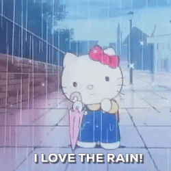 samarabee giphyupload anime cartoon rain GIF