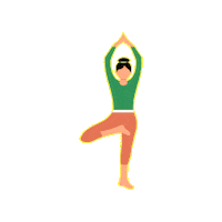 epssammie healthy yoga exercise mediatate Sticker