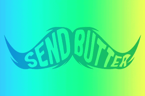 sendbutter logo mustache Movember noshavenovember GIF