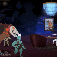 LittleDemonFX eating demon chaos riding GIF