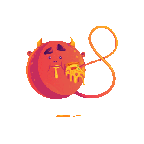 Pizza Virus Sticker by Creative Hatti