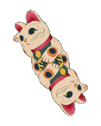 theluckyholland cat japan japanese lucky Sticker