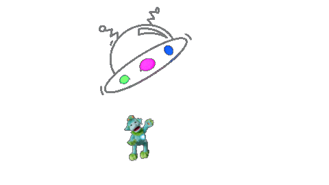 Alien Abduction Space Sticker by The Early Show with Alax