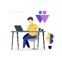 walzay startup wfh work from home home office Sticker