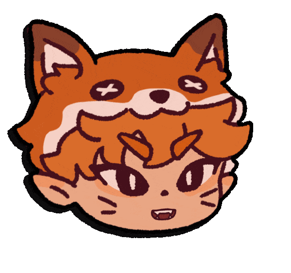 Fox Growling Sticker by Polygonal Mind