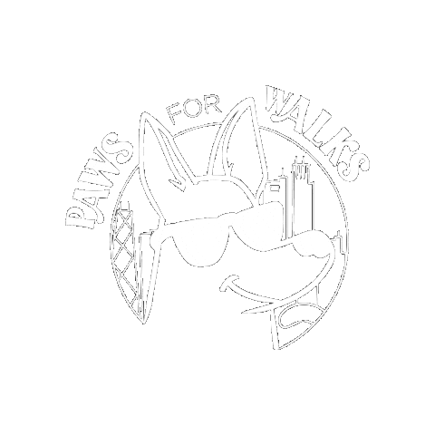 PawsForWalks dog white dog walker pet sitter Sticker