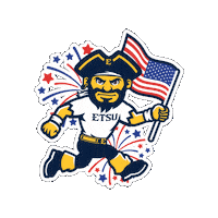 4Th Of July Tennessee Sticker by ETSU