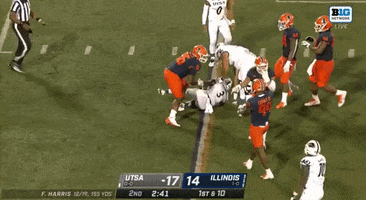 Illinois Football Sport GIF by Fighting Illini Athletics