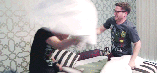 pillow fights GIF