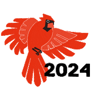 Wes Cardinal Sticker by Wesleyan University