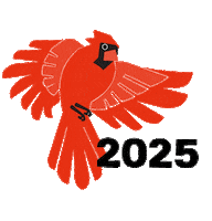 Wes Cardinal Sticker by Wesleyan University
