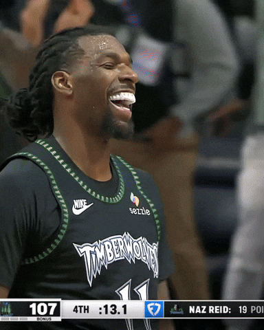 Nba Smile GIF by Minnesota Timberwolves