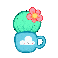Eonhex cactus flower cute cactus ouokii eonhex Sticker