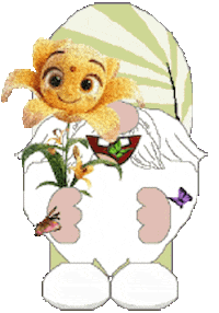 Flower Power Gnome Sticker