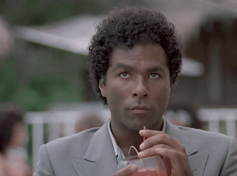miamivice giphyupload 80s drinking cocktail GIF