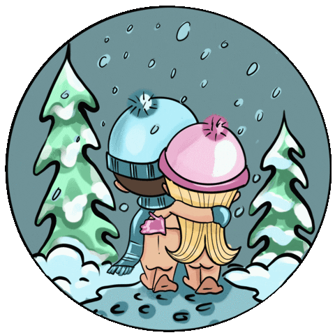 Love Is Winter Sticker