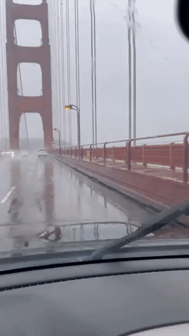 Strong Winds Cause Whistling Noise on Golden Gate Bridge