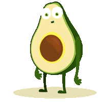scmasha character fruit avocado hippie Sticker