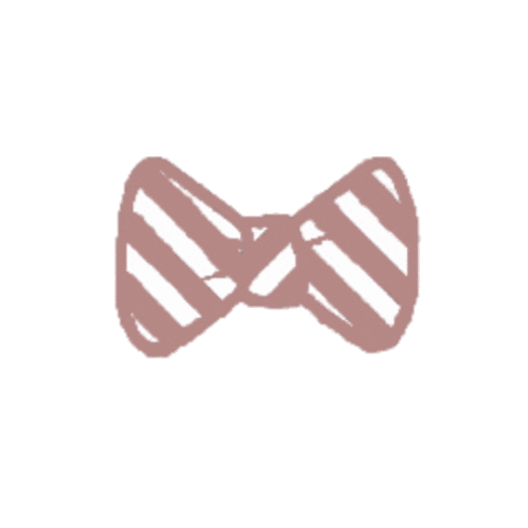 Gestrikt pink roze strik hair bow Sticker