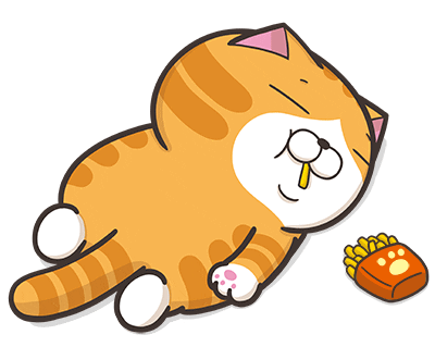Cat Sleep Sticker by MochiDad