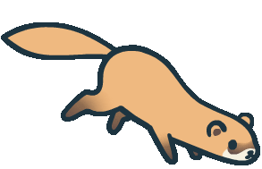 Minion Ferret Sticker by Ng Khai Hong