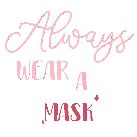 Pink Wear A Mask Sticker