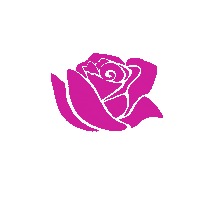 Rose Typography Sticker