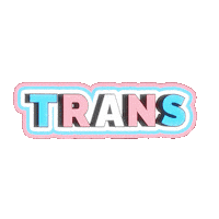 Trans 3D Text Sticker by Guy with Red Beard