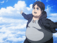 FatAnime anime sky flying attack on titan GIF