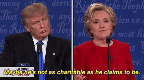 Maybe Hes Not As Charitable As He Claims To Be Donald Trump GIF by Election 2016
