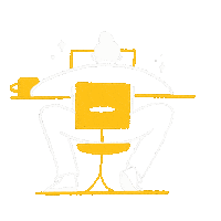 Coffee Working Sticker by colors of clara