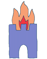 Fire Castle Sticker