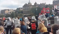 Activists Protest EU-US Trade Agreement in Edinburgh