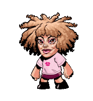 Ericmakesgiff123456 afro babygirl pucker pucker up Sticker