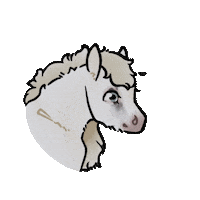 raisinglittleluna raising cute horse raisinglittleluna littleluna Sticker