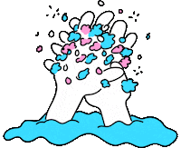Water Hands Sticker