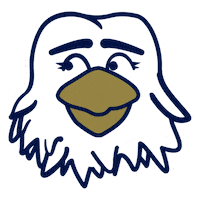 Gold Eye Roll Sticker by Georgia Southern University