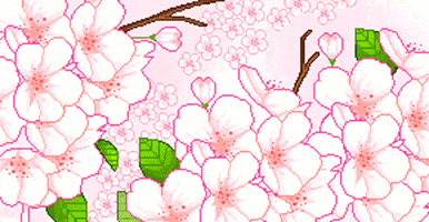 Cherry Blossom Pixel GIF