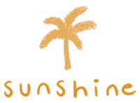 kathrynbethard pink beach sun yellow Sticker