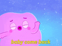 Come Back Pink Blob GIF by GIPHY Studios 2021