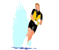 skiing STICKER