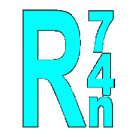 R74n logo blue icon grow Sticker