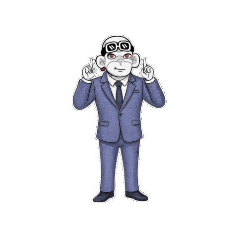 Red Eyes Monkey Sticker by Zhot