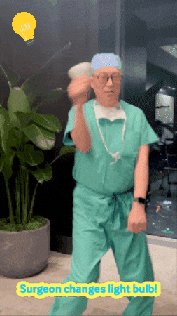 DrBenComedy giphygifmaker giphyattribution surgeon light bulb GIF