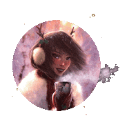stellacolorado coffee winter hivers petitkitsune Sticker