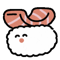 Hungry Sushi Sticker by kupaberu