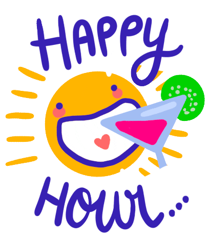 Happy Hour Summer Sticker by Eledraws (Eleonore Bem)
