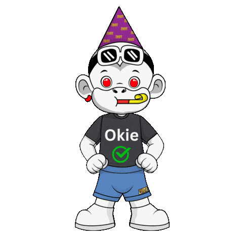 White Monkey Red Earring Sticker by Zhot