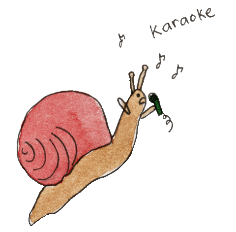 Karaoke Snail Sticker