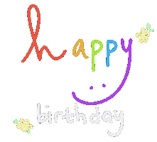 Happy Birthday Smile Sticker by Regina Awang